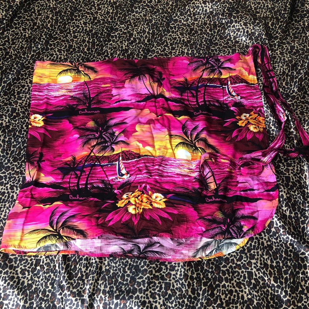 Bahamas Sunset Cover Up Beach Skirt